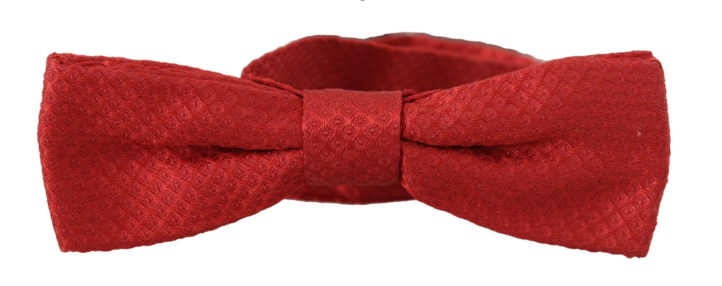 - Elegant Red Silk Bow Tie