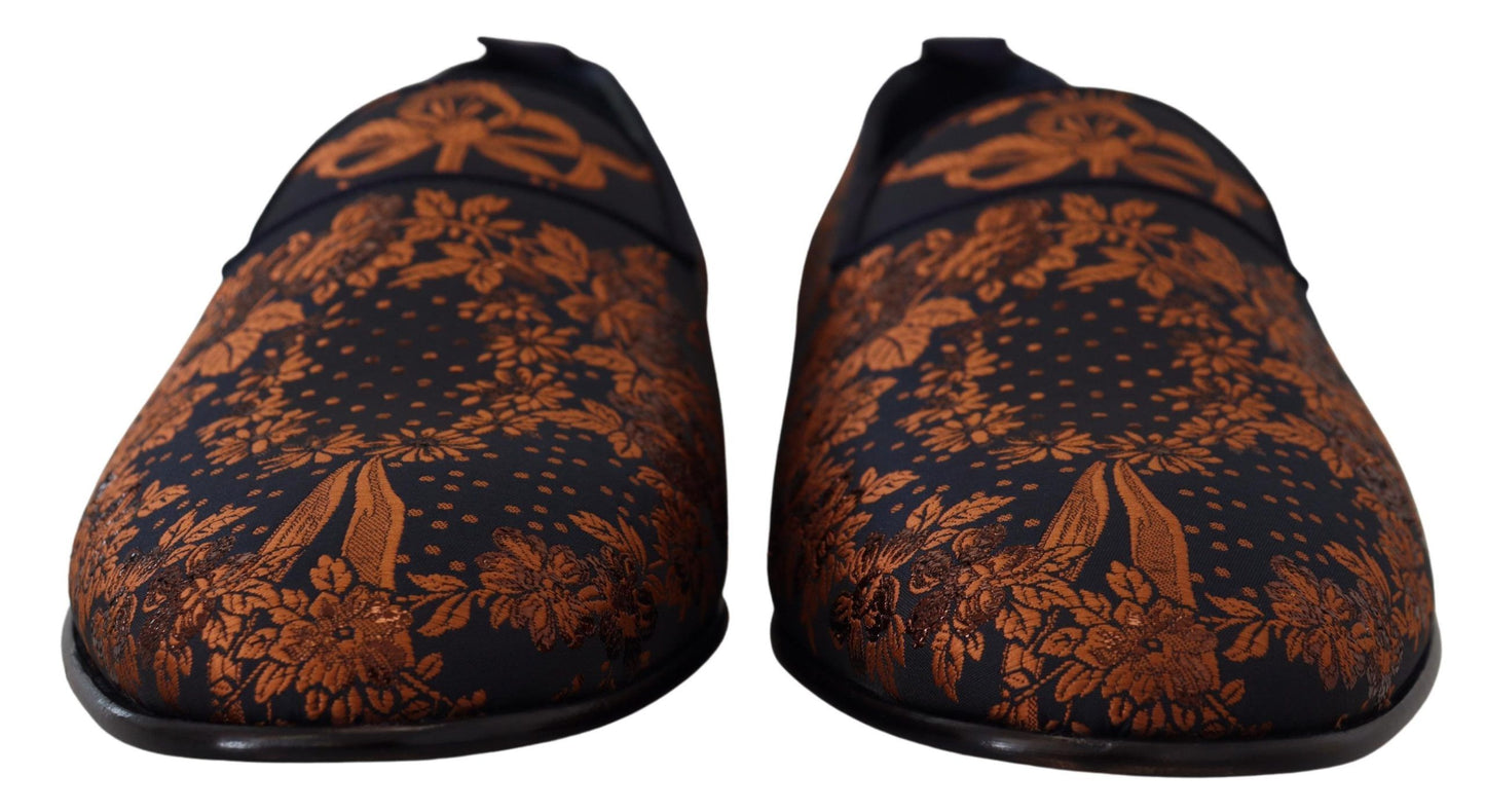 - Elegant Floral Slip-On Loafers