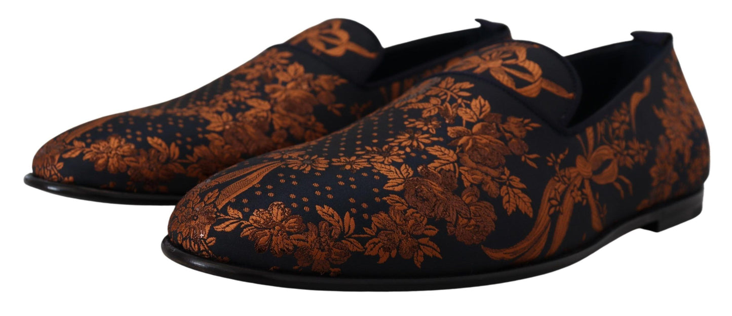 - Elegant Floral Slip-On Loafers