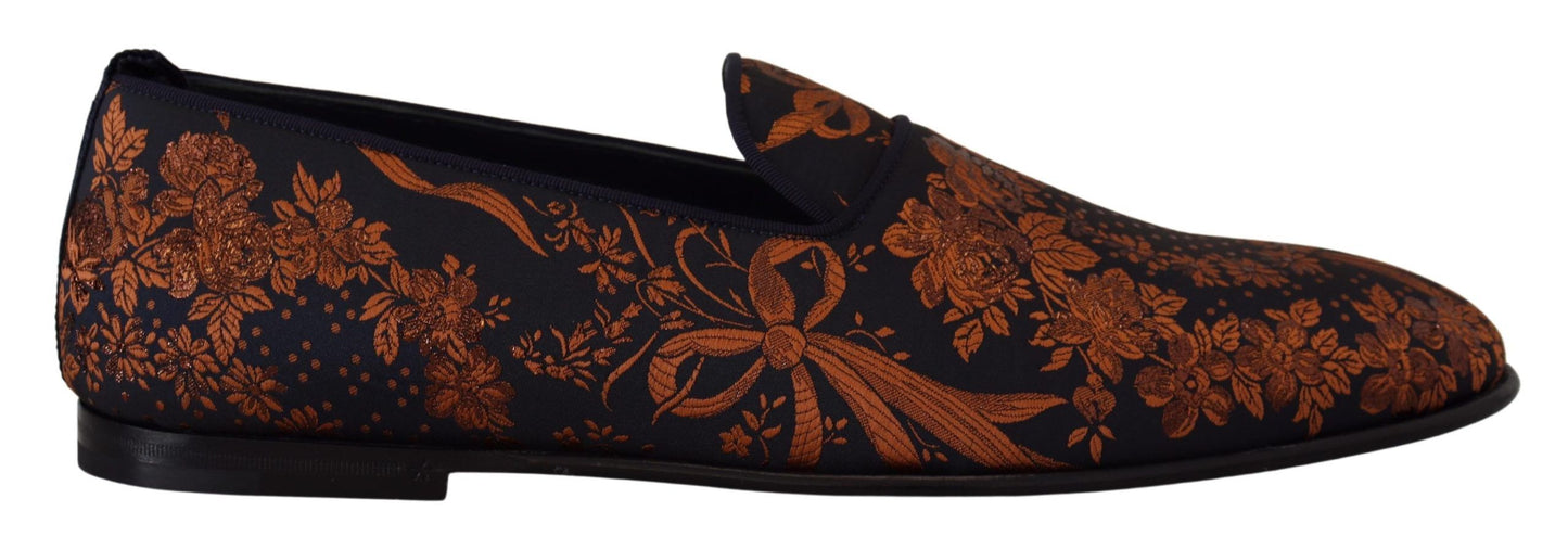 - Elegant Floral Slip-On Loafers
