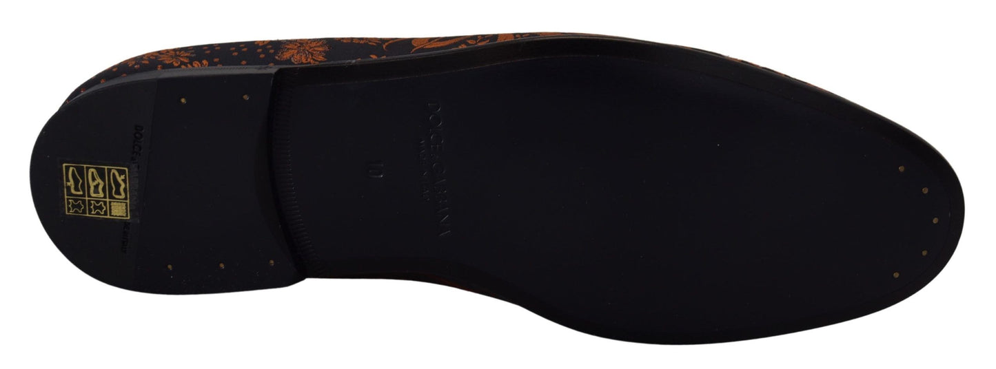 - Elegant Floral Slip-On Loafers