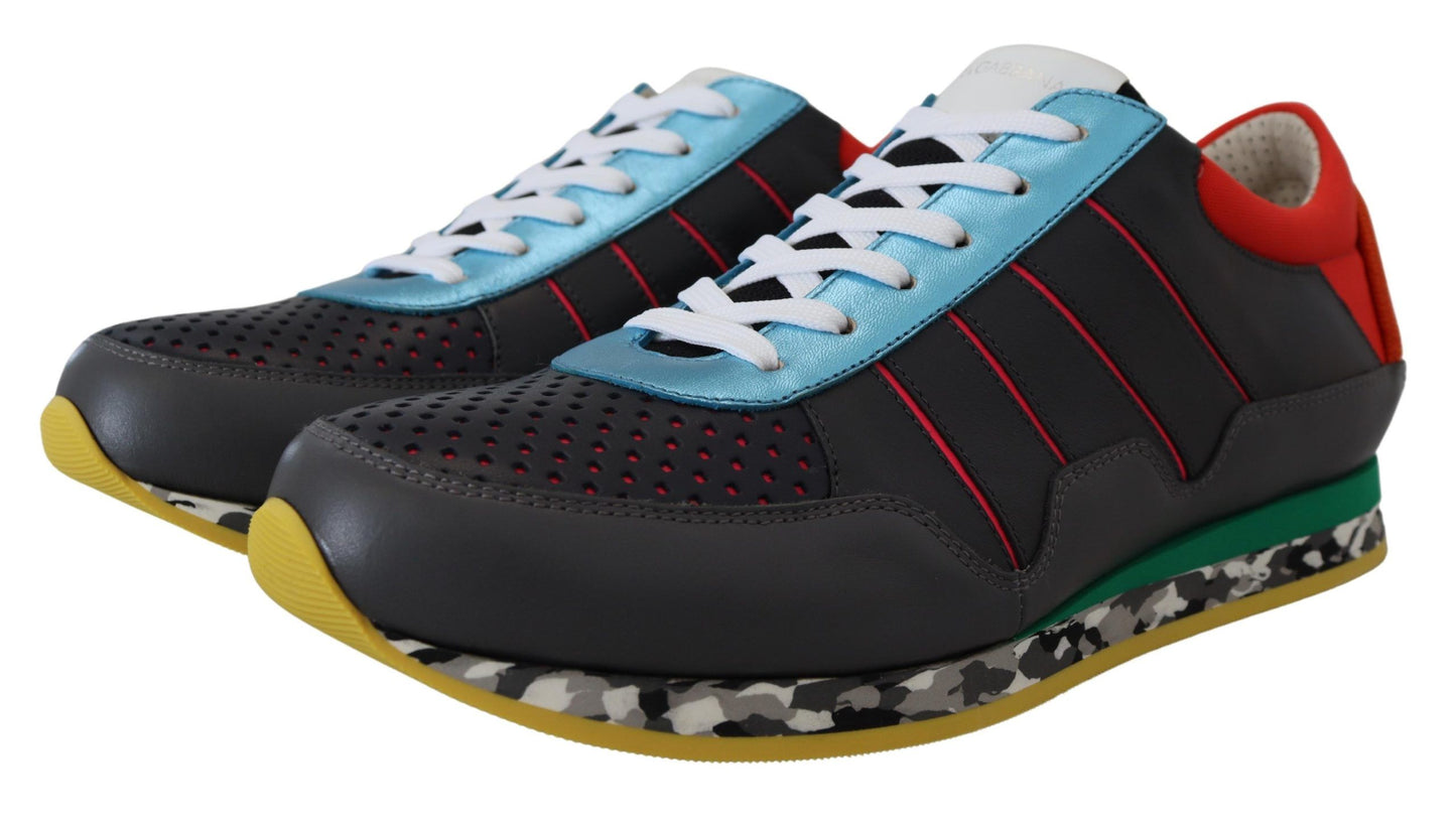 - Multicolor Leather-Blend Low Top Sneakers