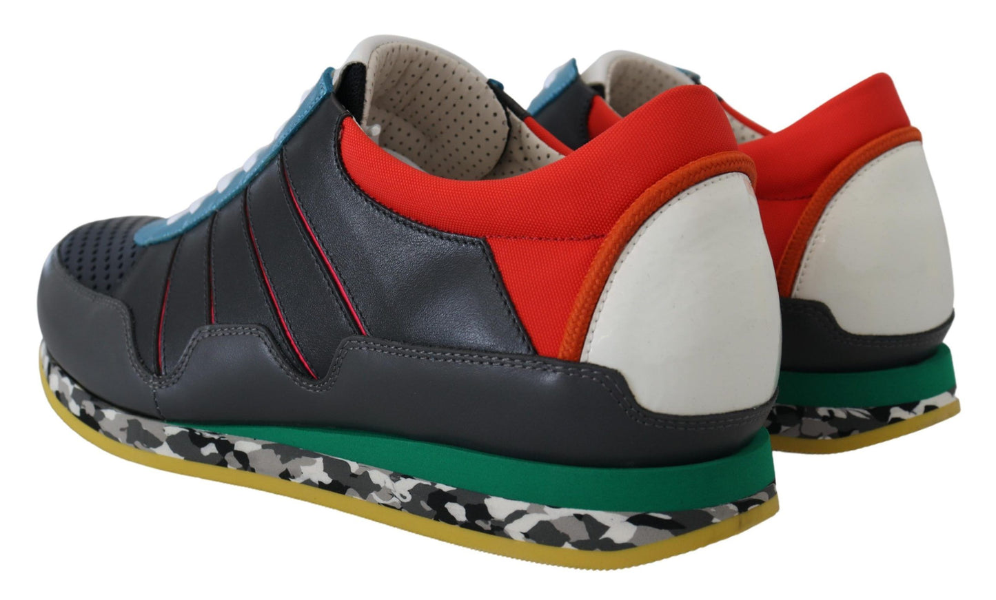 - Multicolor Leather-Blend Low Top Sneakers