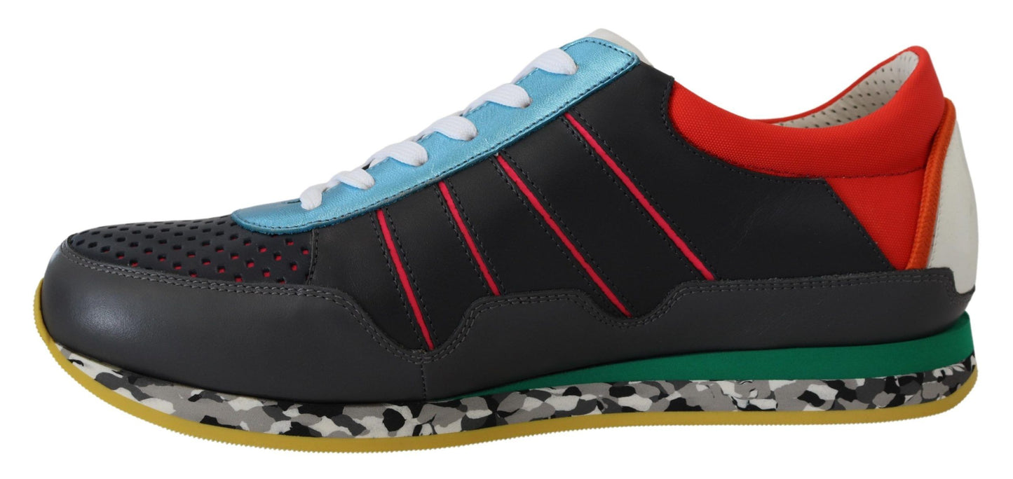 - Multicolor Leather-Blend Low Top Sneakers