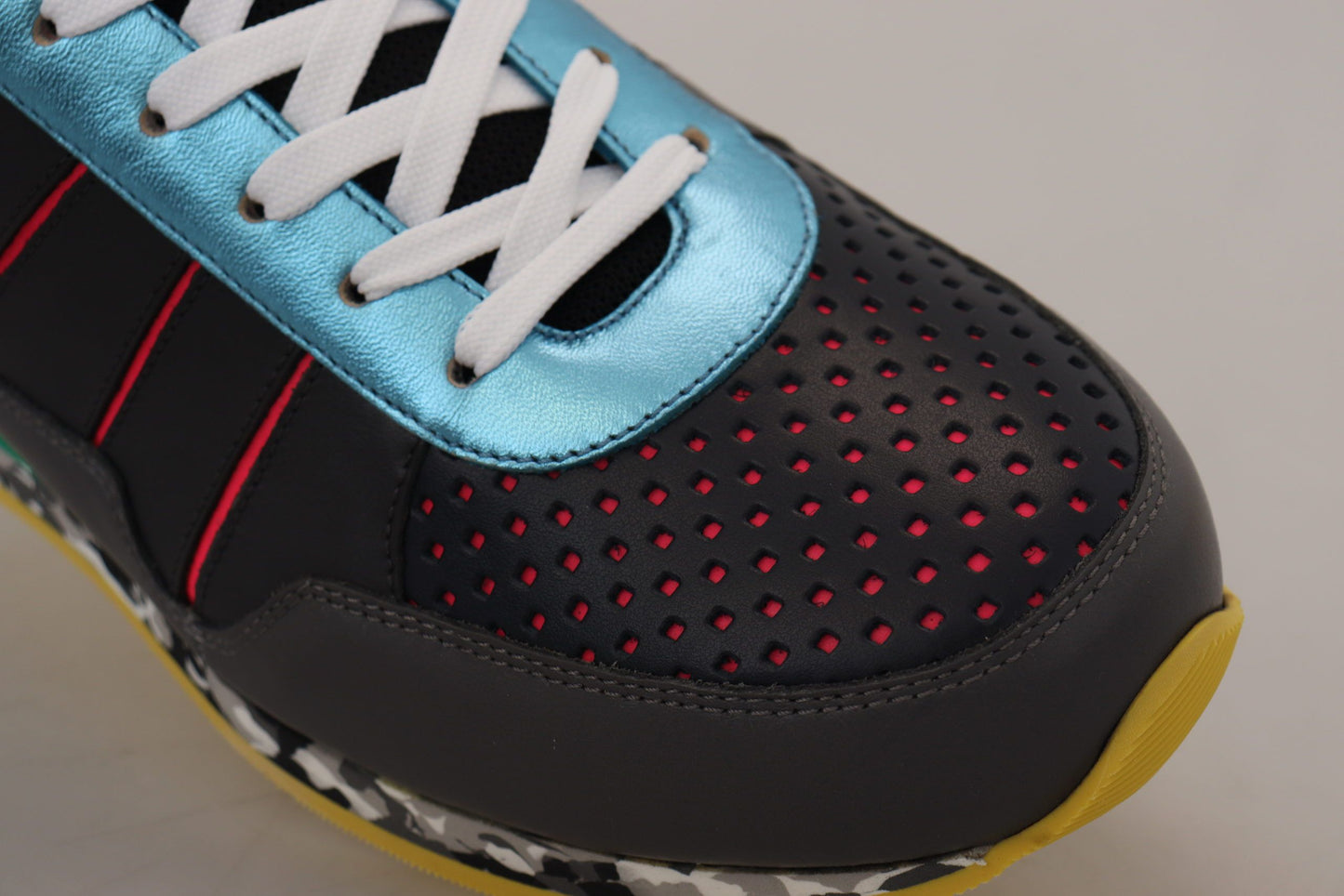- Multicolor Leather-Blend Low Top Sneakers