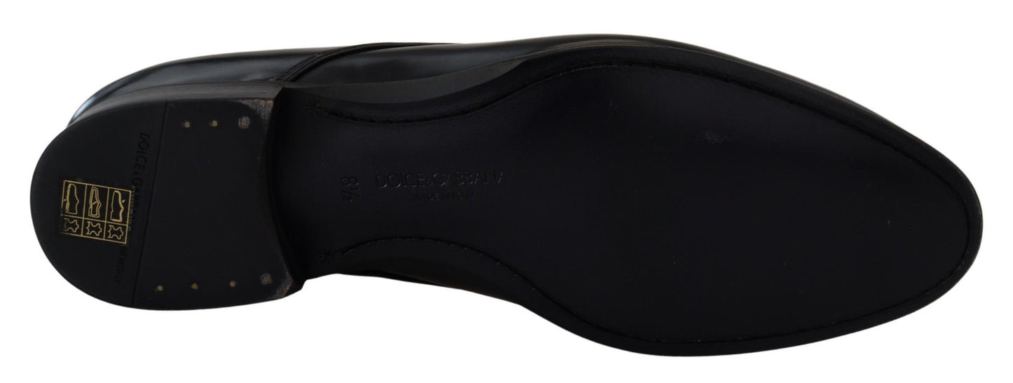 - Elegant Black Leather Derby Shoes