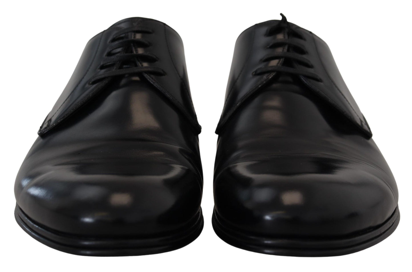 - Elegant Black Leather Derby Shoes