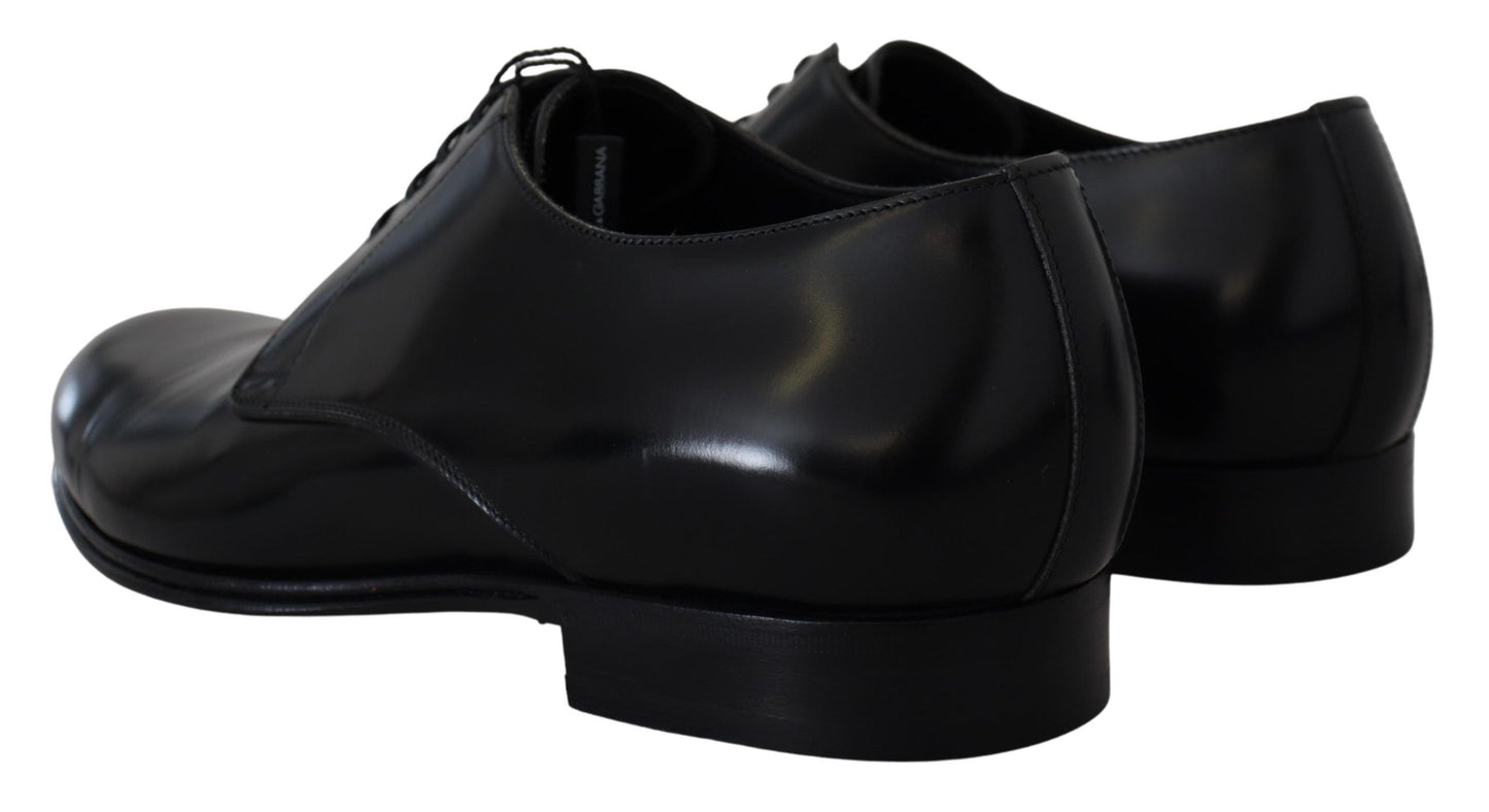 - Elegant Black Leather Derby Shoes