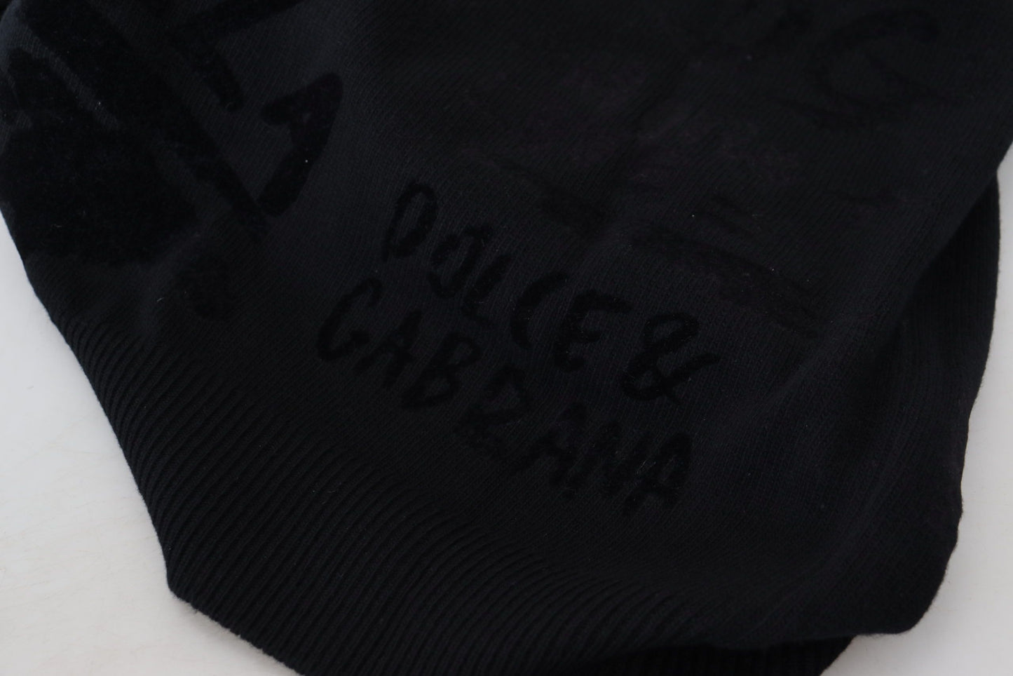 - Elegant Black Logo Wool Sweater