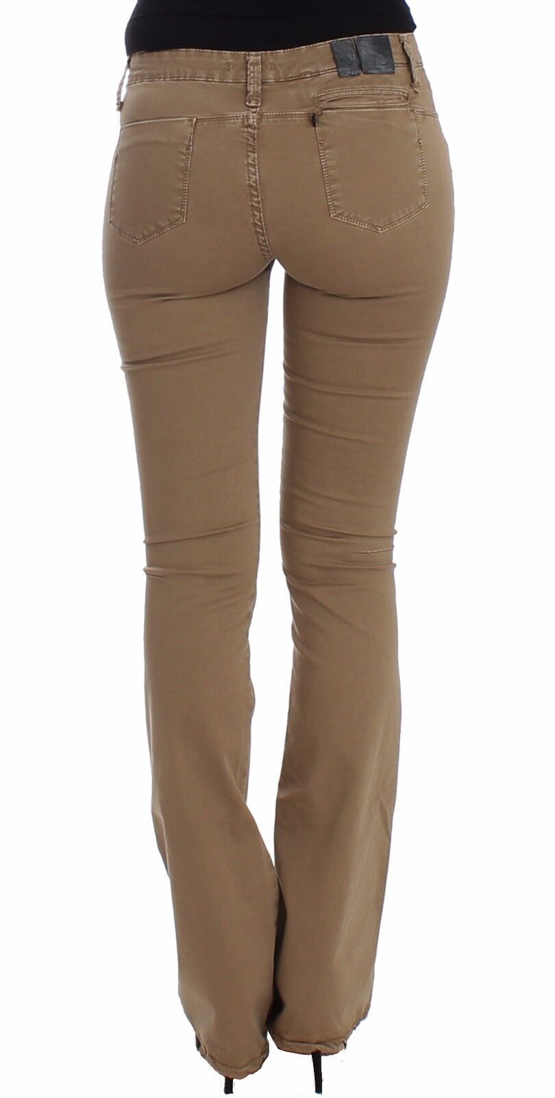 - Chic Beige Straight Leg Fashion Jeans