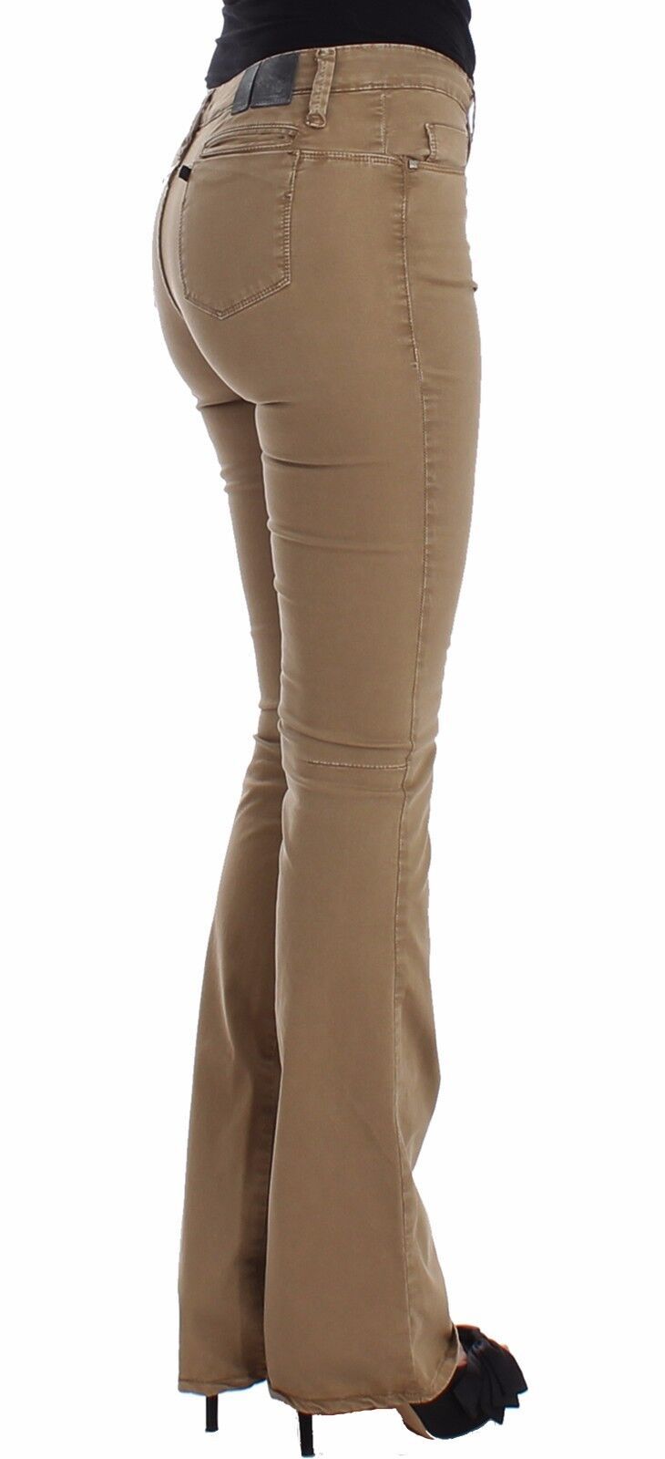 - Chic Beige Straight Leg Fashion Jeans