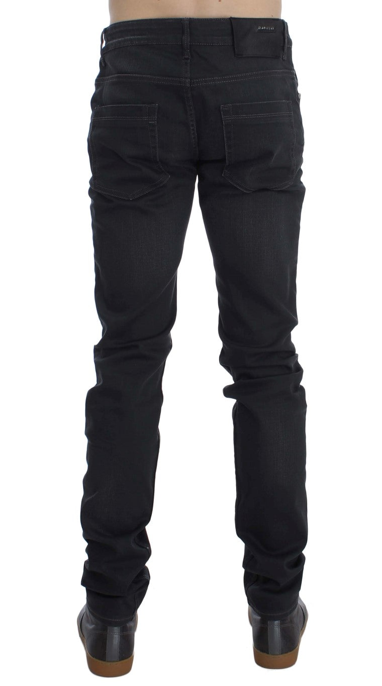- Sleek Gray Slim Fit Men's Premium Denim