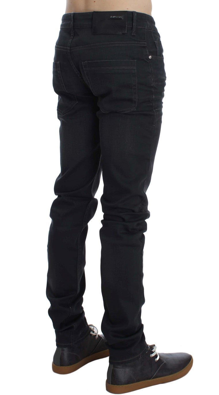 - Sleek Gray Slim Fit Men's Premium Denim