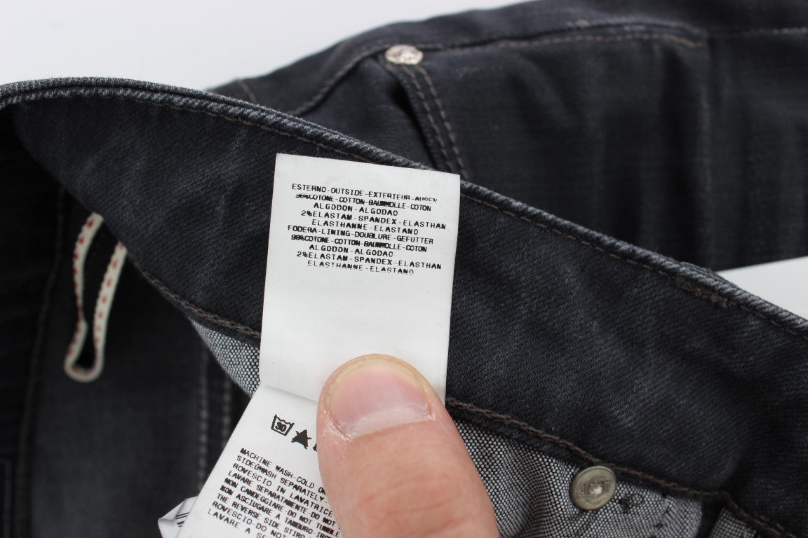- Sleek Gray Slim Fit Men's Premium Denim