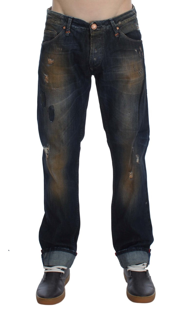 - Elegant Straight Fit Men's Denim Jeans