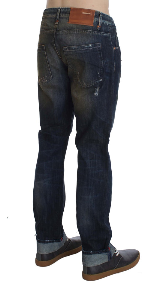 - Elegant Straight Fit Men's Denim Jeans