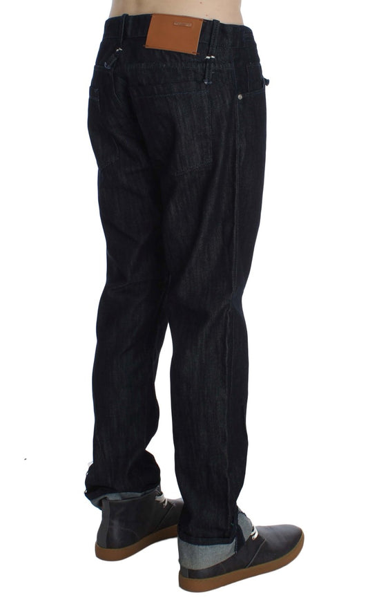 - Elegant Straight Fit Blue Mens Jeans