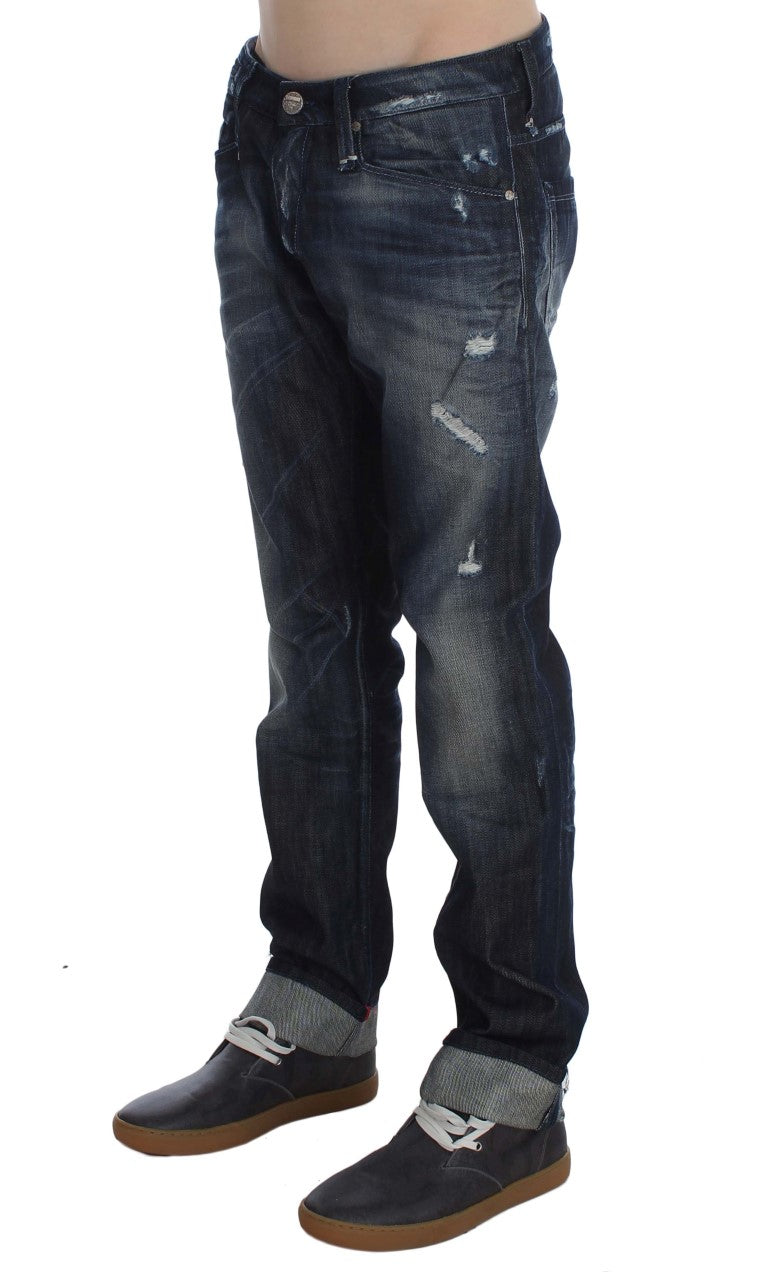 - Elegant Regular Straight Fit Blue Jeans