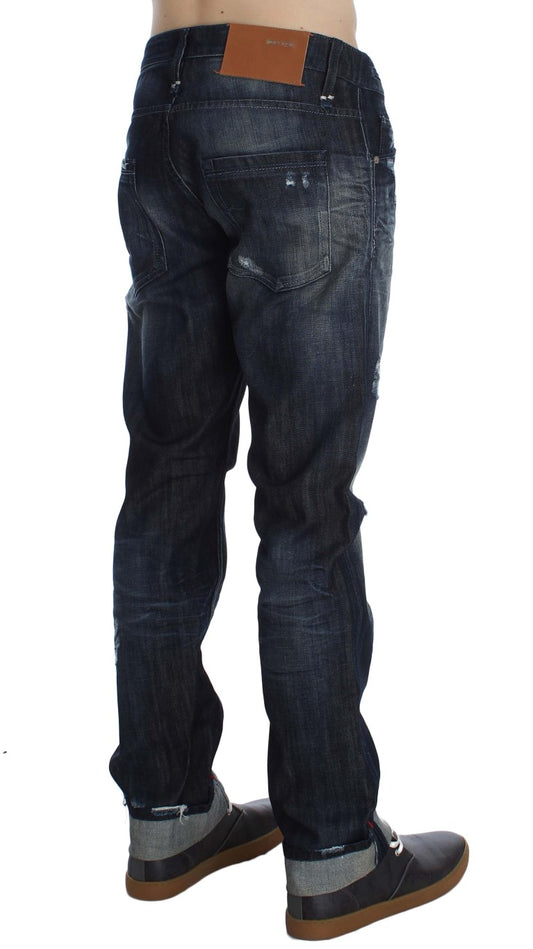 - Elegant Regular Straight Fit Blue Jeans