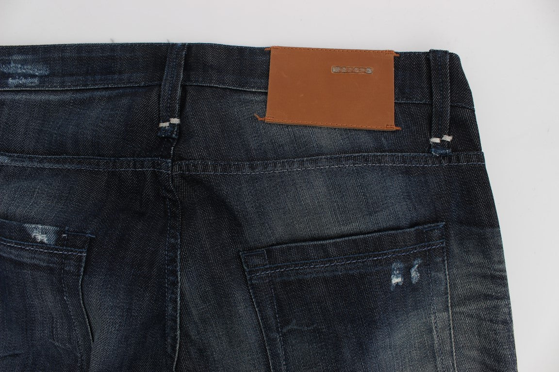 - Elegant Regular Straight Fit Blue Jeans