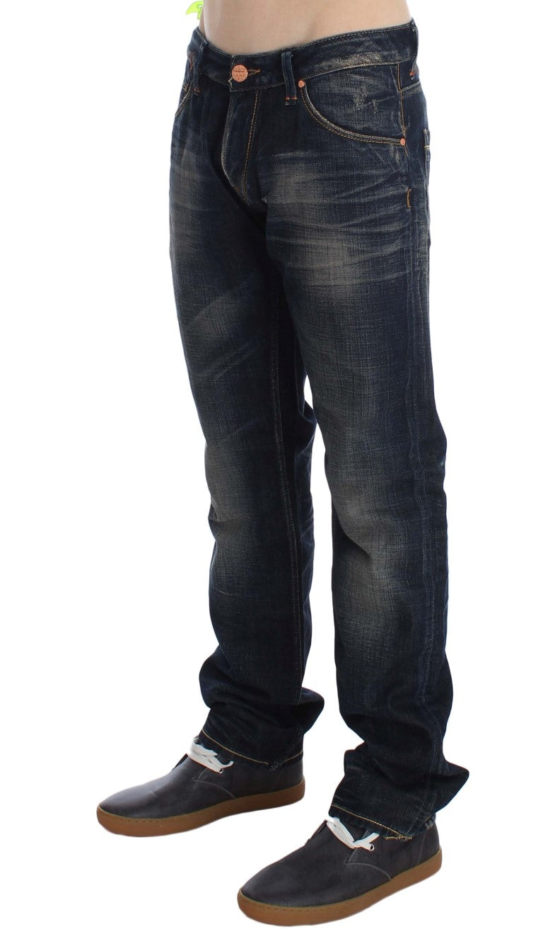 - Elegant Straight Fit Low Waist Men's Jeans