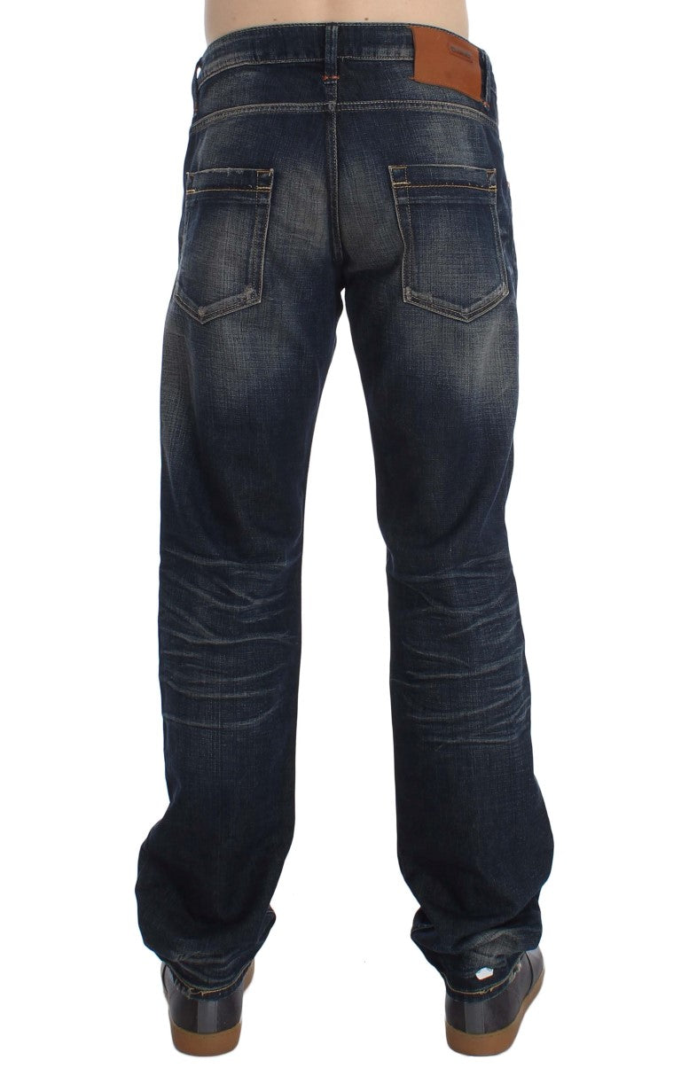 - Elegant Straight Fit Low Waist Men's Jeans