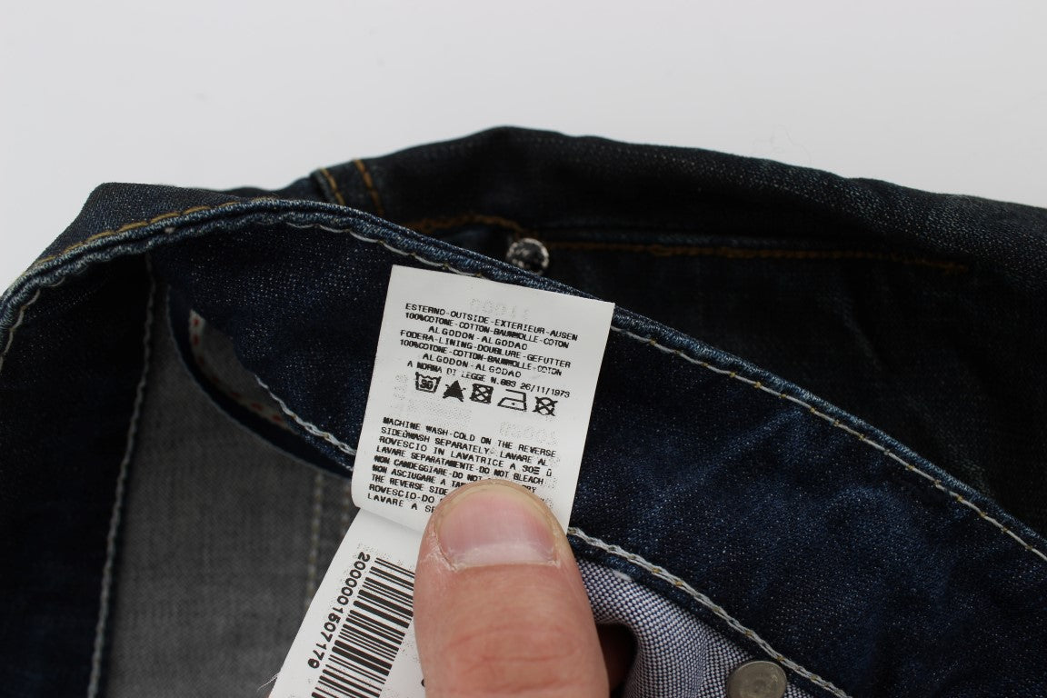 - Elegant Straight Fit Dark Blue Jeans