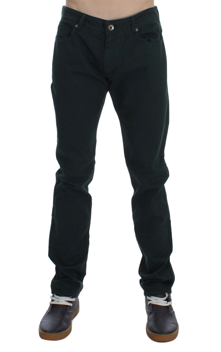 - Chic Green Straight Cut Jeans