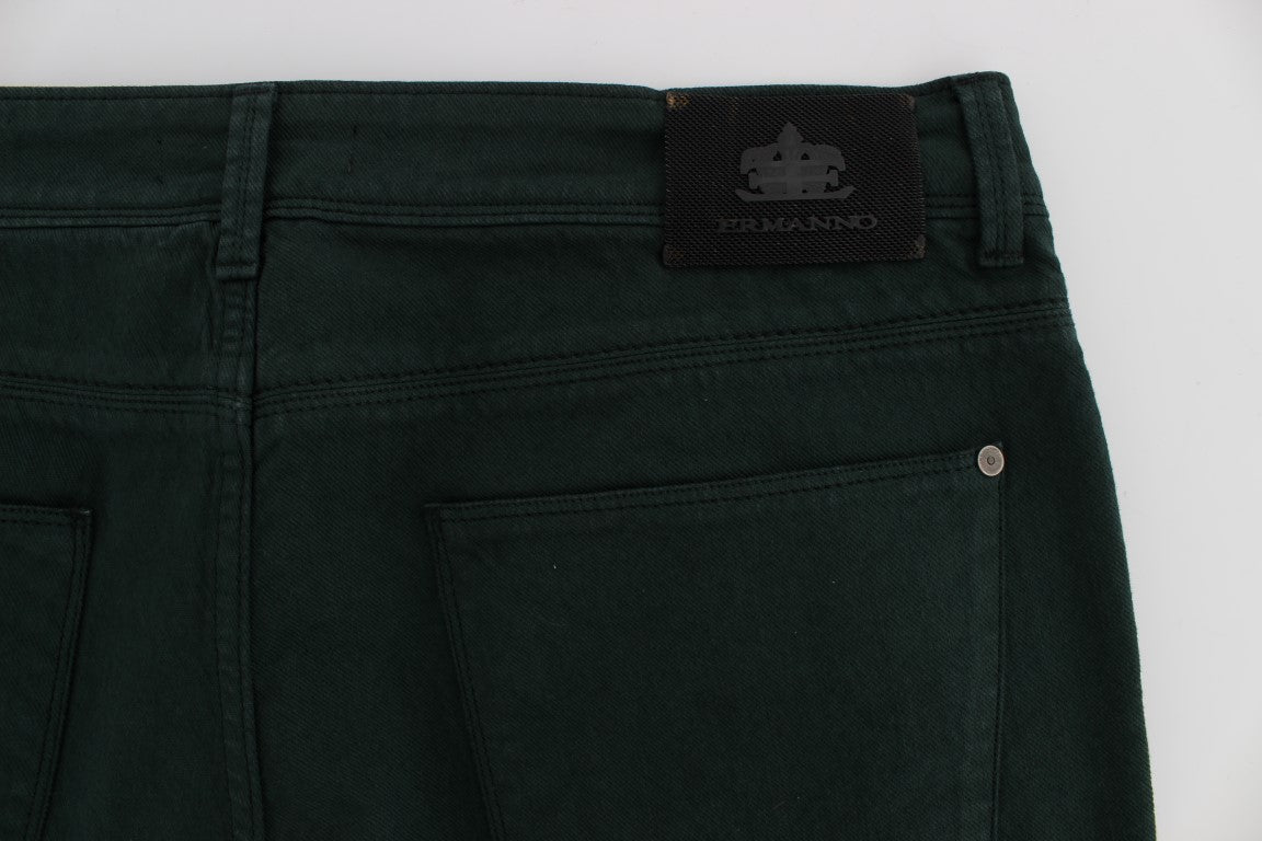 - Chic Green Straight Cut Jeans