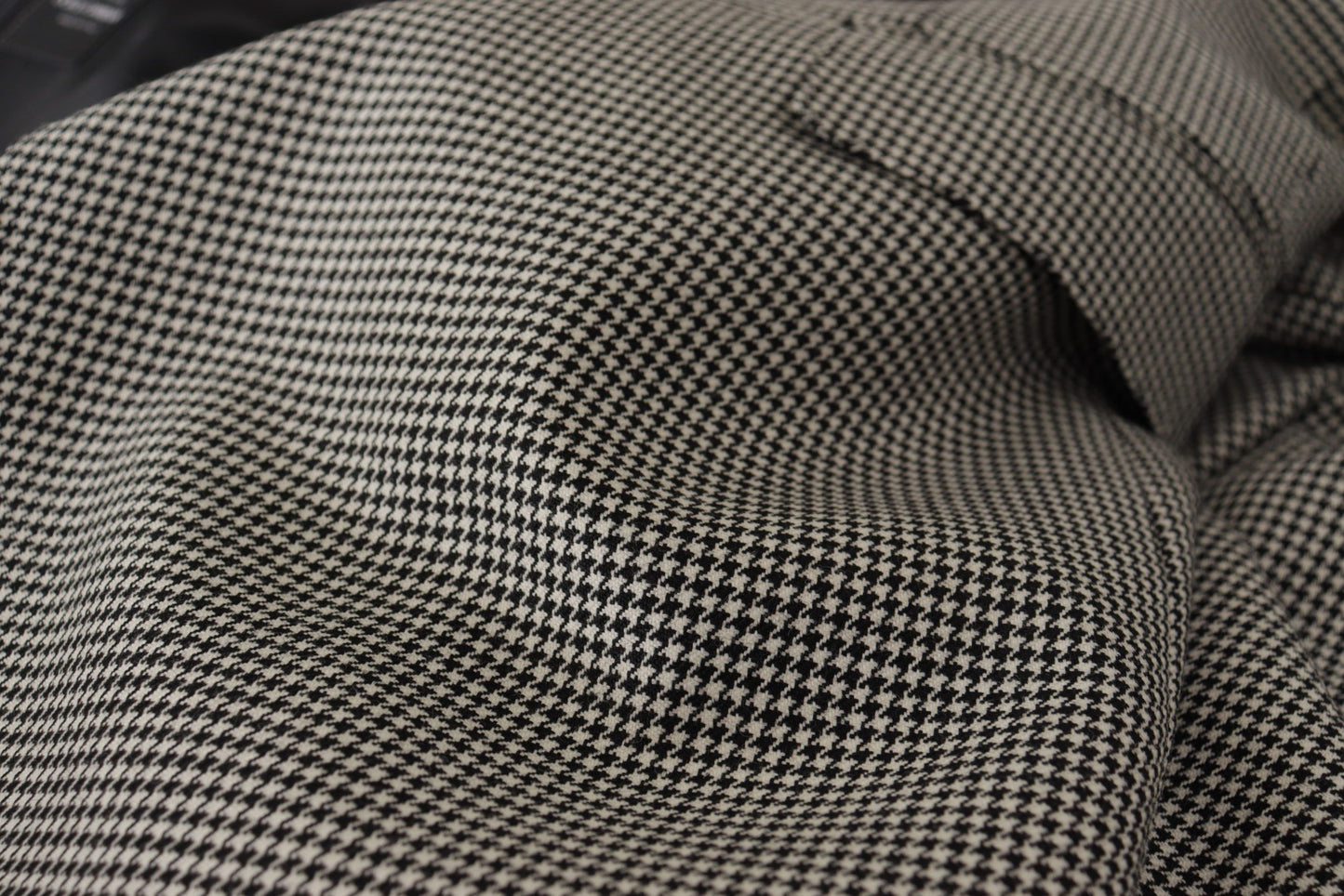 - Elegant Gray Checkered Wool Blazer