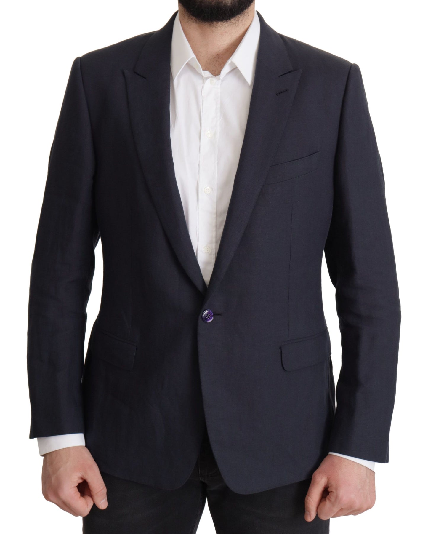 - Elegant Linen Single Breasted Blazer