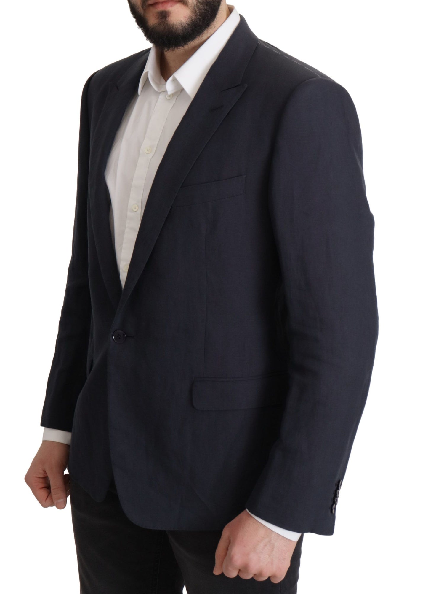 - Elegant Linen Single Breasted Blazer