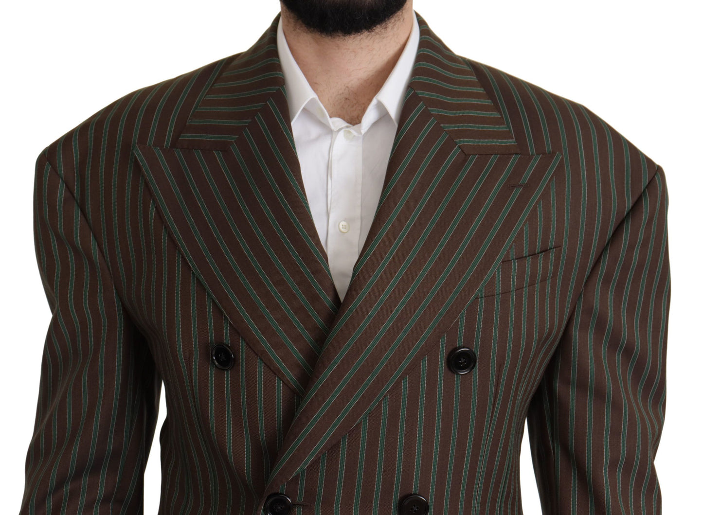 - Multicolor Striped Double Breasted Blazer