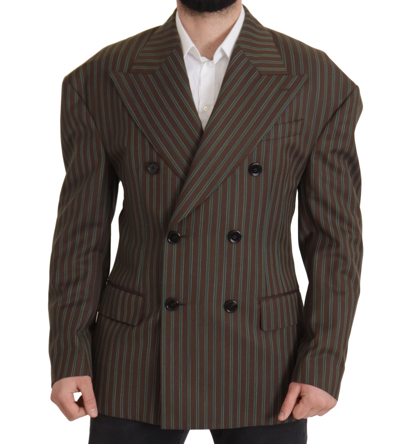 - Multicolor Striped Double Breasted Blazer