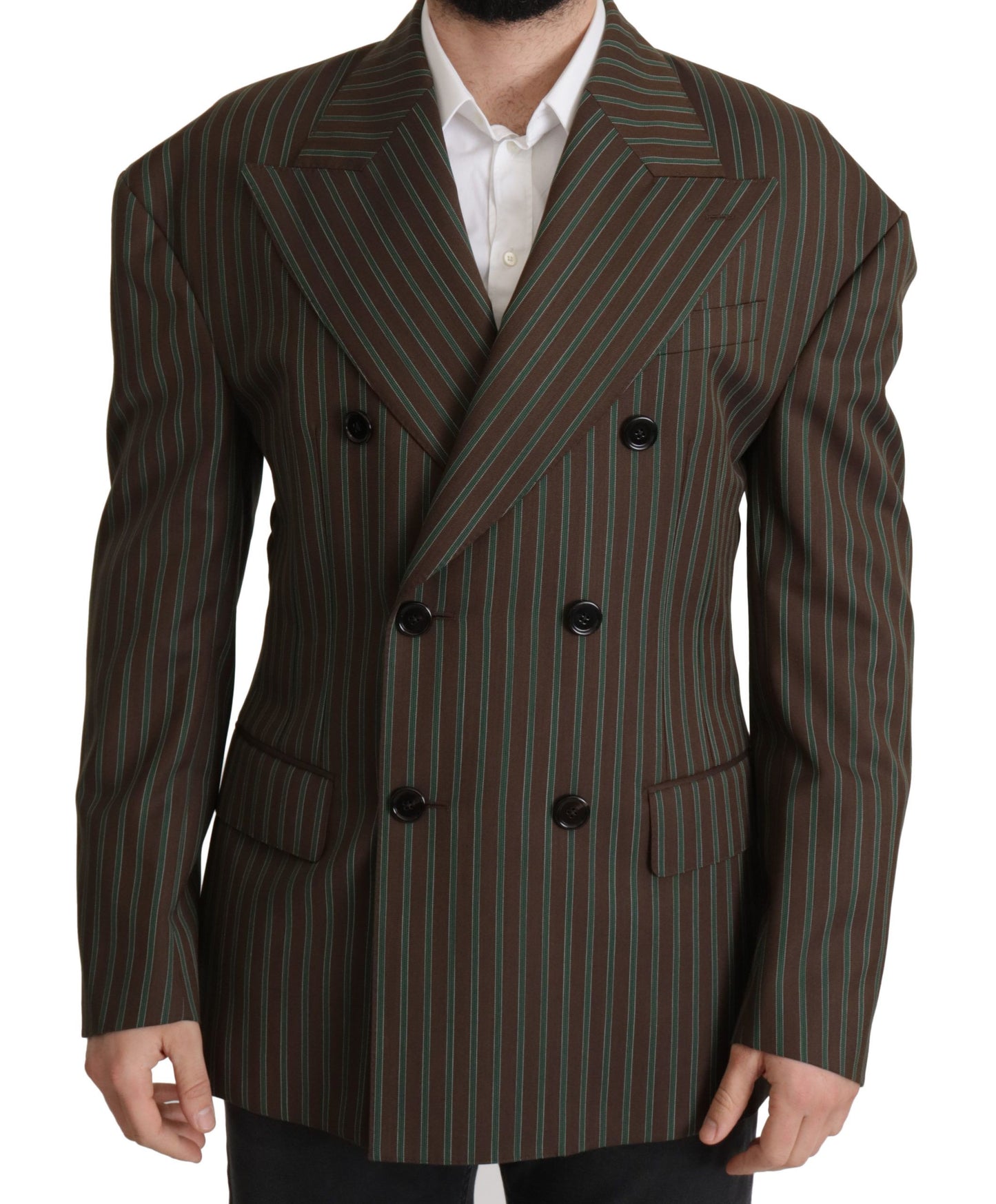 - Multicolor Striped Double Breasted Blazer