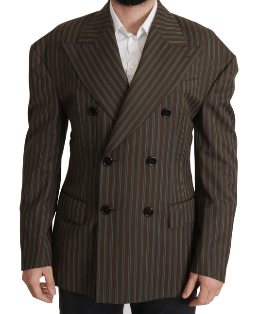 - Multicolor Striped Double Breasted Blazer