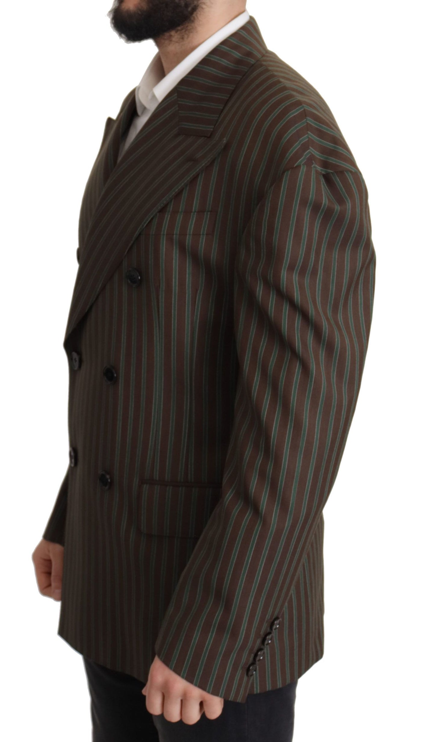 - Multicolor Striped Double Breasted Blazer