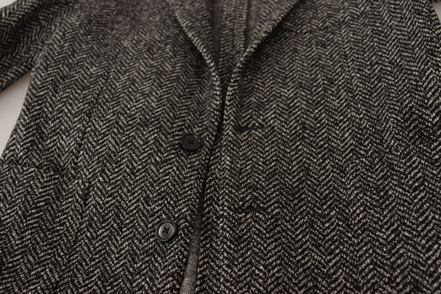 - Exquisite Gray Herringbone Blazer Jacket