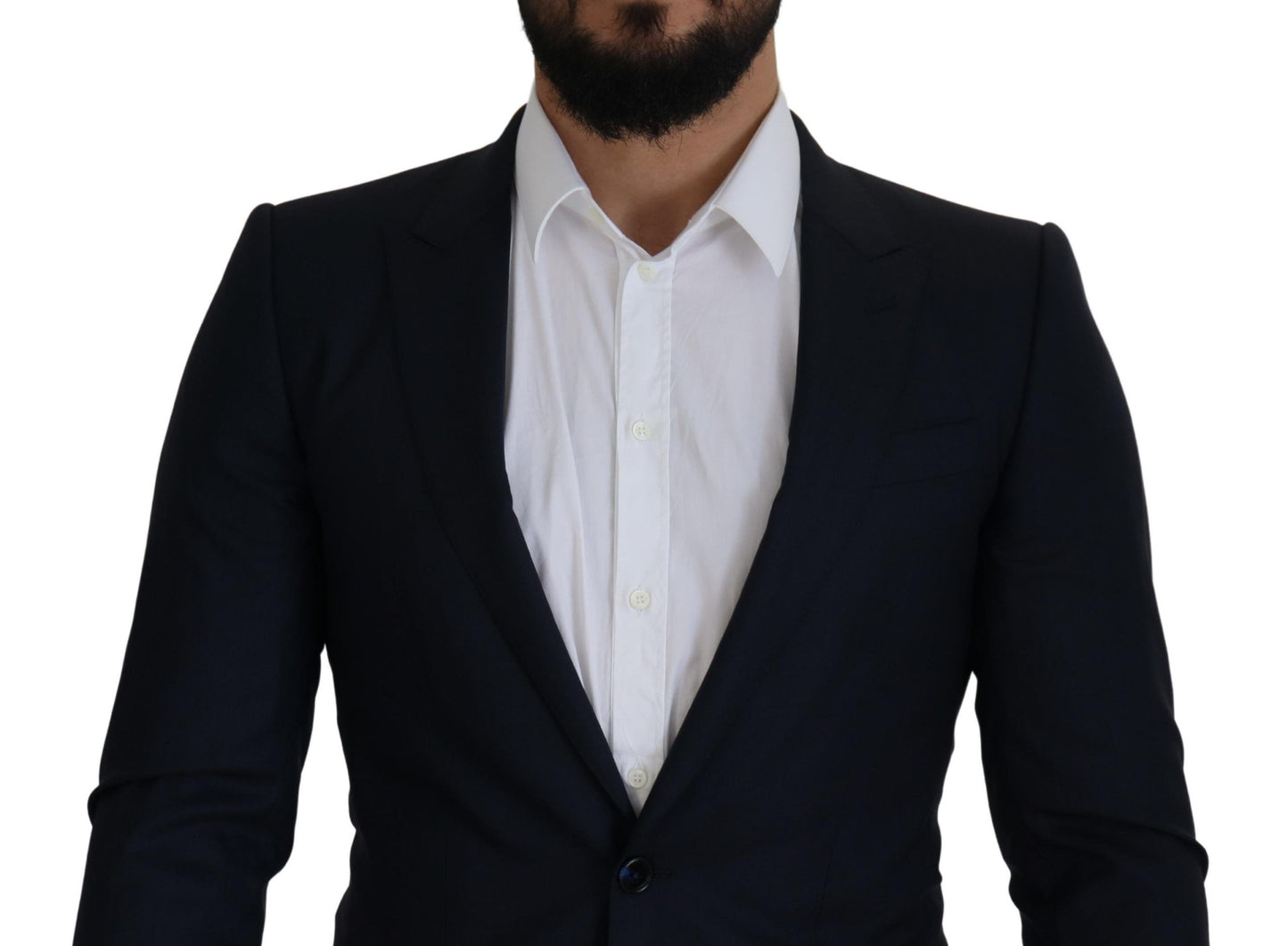 - Elegant Single Breasted Wool Silk Blazer