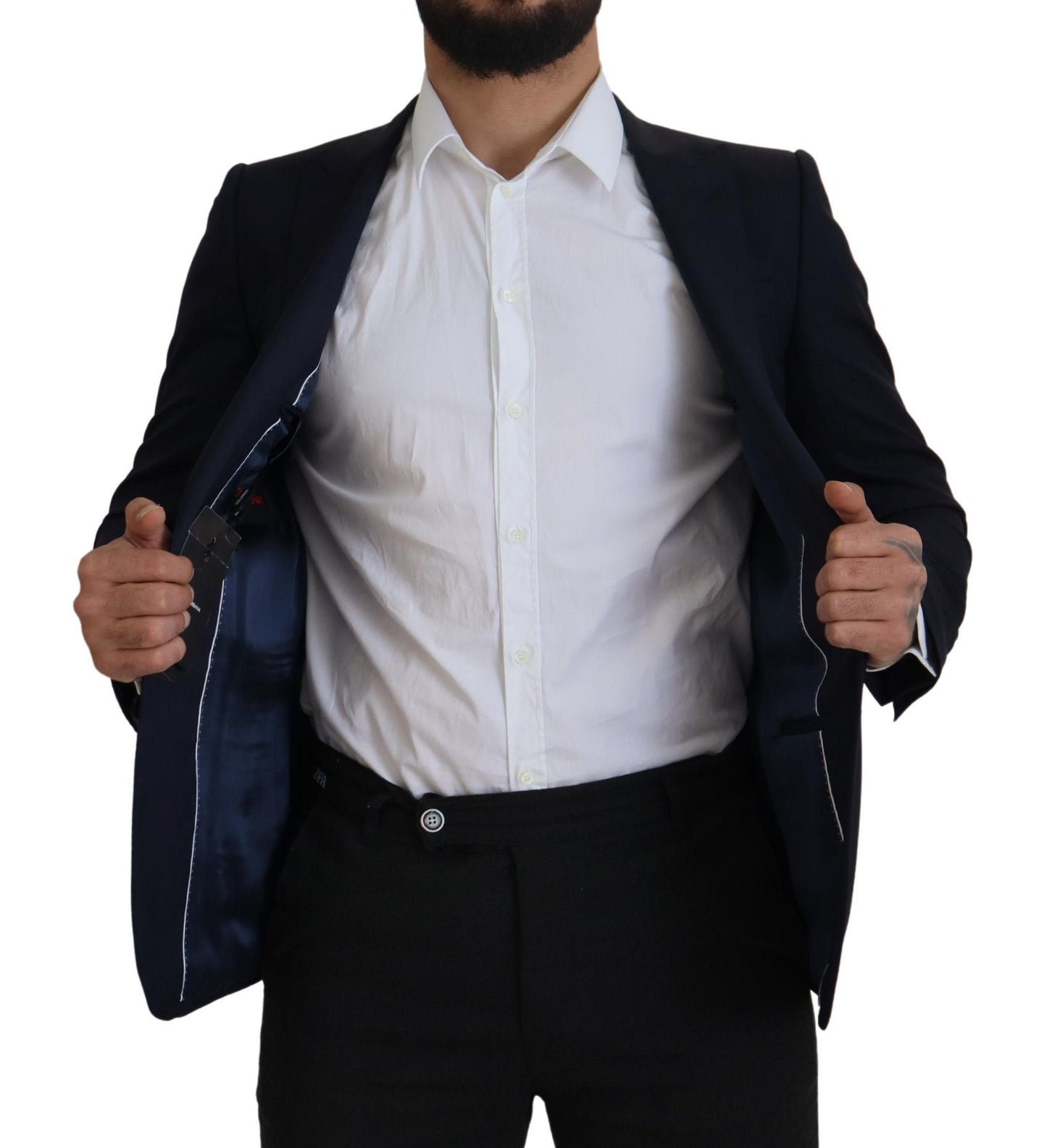 - Elegant Single Breasted Wool Silk Blazer
