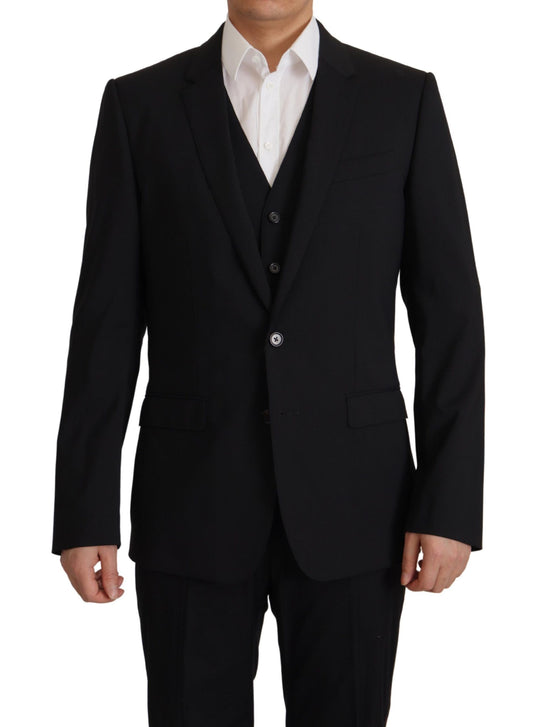 - Elegant Black Martini Blazer and Vest Ensemble