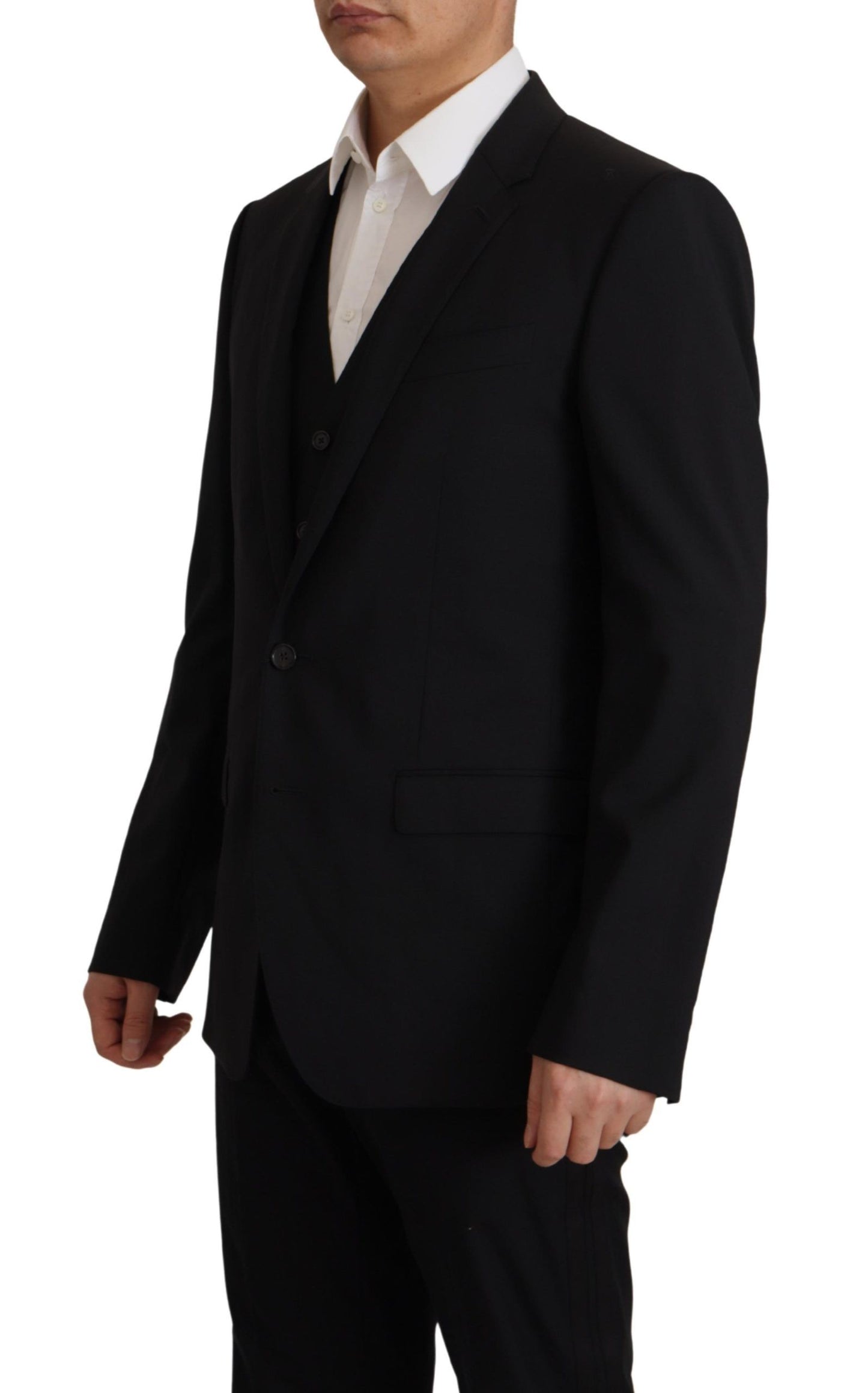 - Elegant Black Martini Blazer and Vest Ensemble