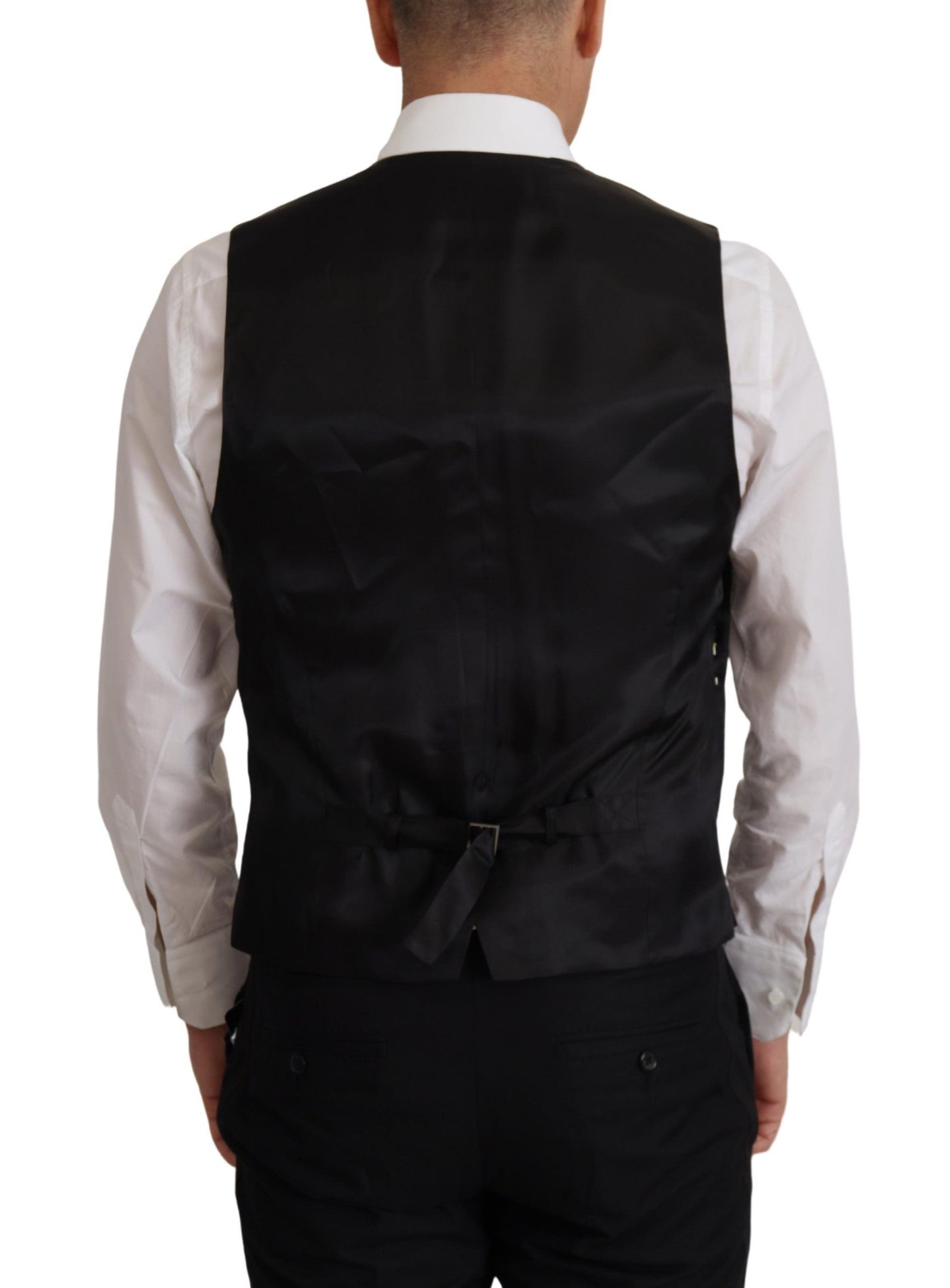 Elegant Black Martini Blazer and Vest Ensemble by Dolce & Gabbana