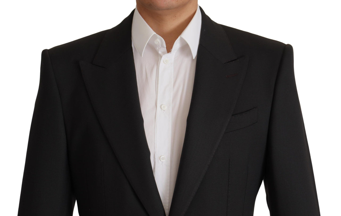 - Elegant Slim Black Wool Blazer Jacket