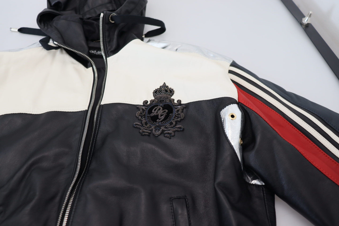 - Elite Black Leather Hooded Bomber Jacket