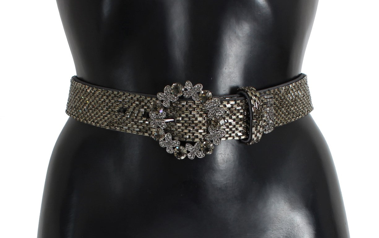 - Embellished Sequined Wide Waist Belt