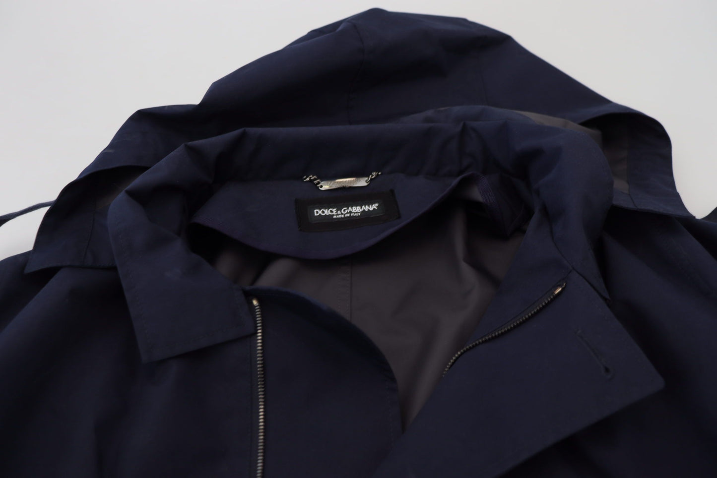 - Elegant Double-Breasted Blue Parka Jacket