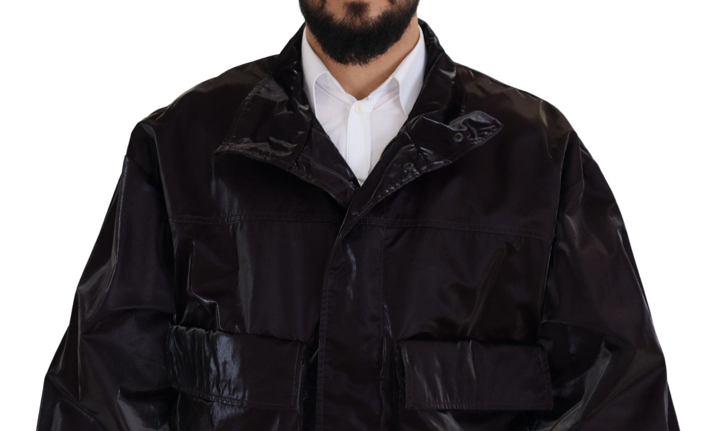 - Elegant Bordeaux Collared Jacket