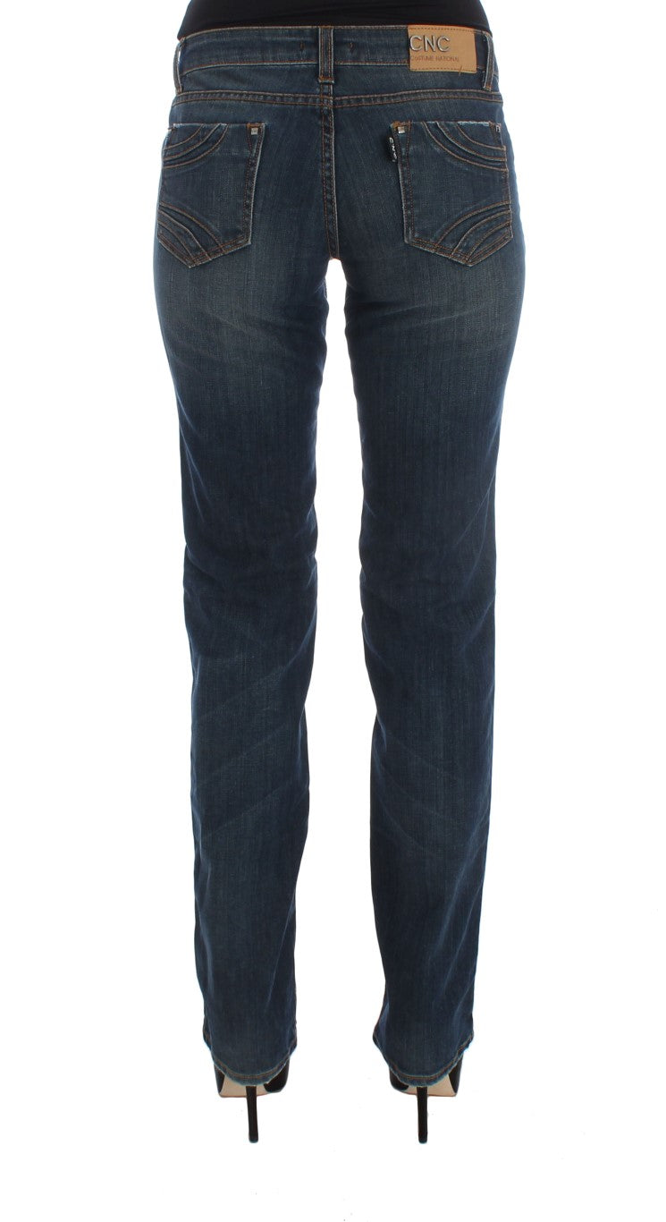 Chic Blue Regular Fit Designer Jeans - The Luxe Alliance