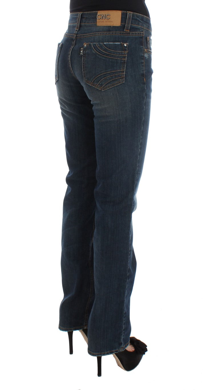 Chic Blue Regular Fit Designer Jeans - The Luxe Alliance